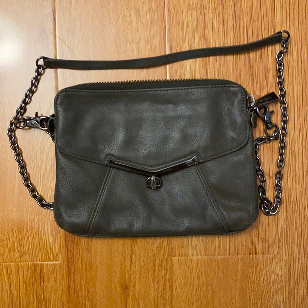 Botkier chain linked bag in grey - 10x8 inches